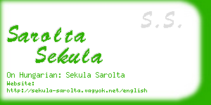 sarolta sekula business card